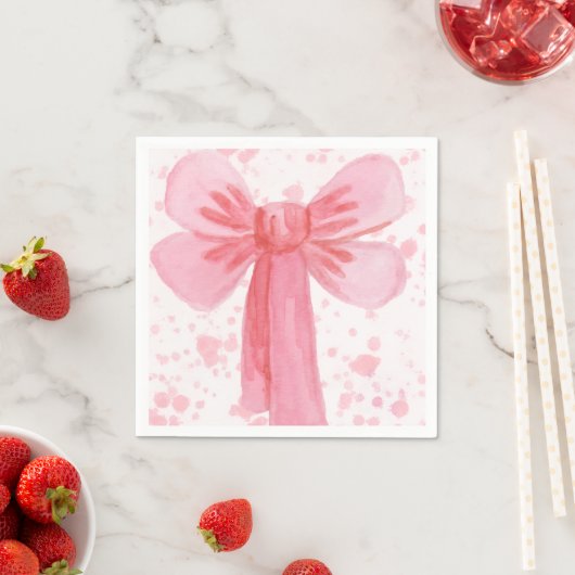 Roze Strik Papieren Servet (Insitu)