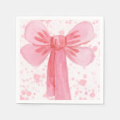 Roze Strik Papieren Servet (Voorkant)