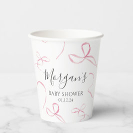 Roze strik Papieren servetten, strik thema decorat Papieren Bekers