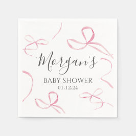 Roze strik Papieren servetten, strik thema decorat Servet