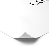 Roze strik parels Bevestiging welkom Poster (Hoek)