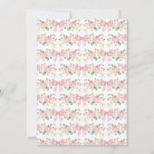 Roze Strik Pompoen Baby Shower Kaart (Achterkant)