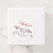 Roze Strik Pop En Gejuich  Bedankjes Labels (In situ)