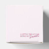 Roze Strik Retro Hart Coquette Cake Bruidsdouche Bedankdoosjes (Bovenkant)