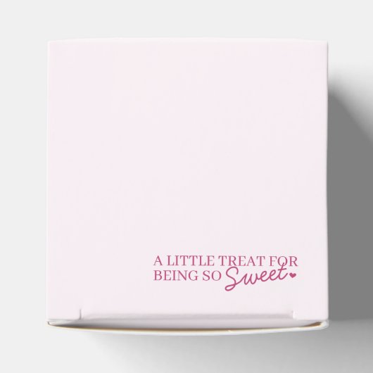 Roze Strik Retro Hart Coquette Cake Bruidsdouche Bedankdoosjes (Bovenkant)