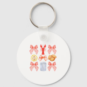 Roze Strik Roerend Coquette Kreeften Koken Y2k Mei Sleutelhanger