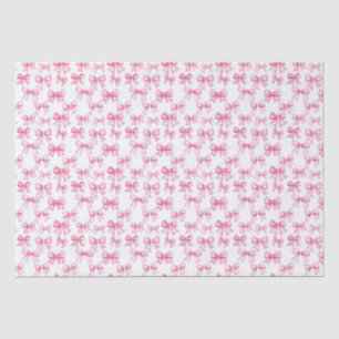 Roze Strik Roos Esthetische Baby Shower Verjaardag Tissuepapier