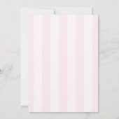 Roze Strik Roze Boog Eerste Verjaardag Kaart (Achterkant)