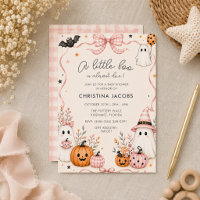 Roze Strik Roze Geest Oktober Halloween Baby Showe