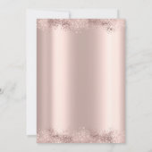 Roze strik roze goud Eerste Heilige Communie Kaart (Achterkant)
