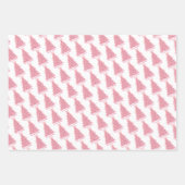 Roze Strik Roze Kerstboom Inpakpapier Vel (Voorkant)