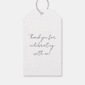Roze Strik Roze Script Sweet 16 Dank Je Cadeaulabel (Achterkant)
