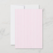 Roze strik, roze & wit lint bedankkaart (Achterkant)