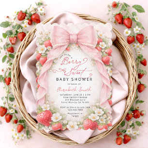 Roze Strik Rozenbaby Shower Kaart