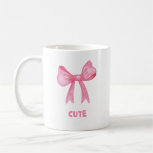 Roze strik "Schattigee" esthetische Mok