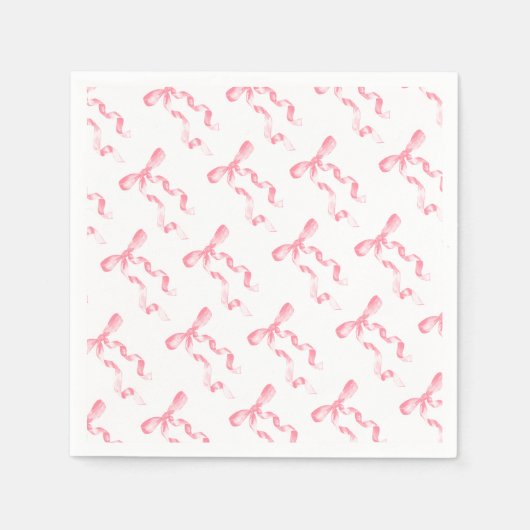 Roze Strik  Servet (Voorkant)