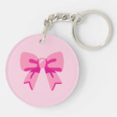 Roze strik sleutelhanger (Achterkant)