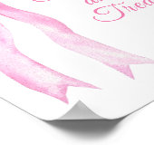 Roze strik - snoep en traktaties poster (Hoek)