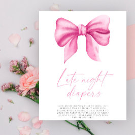 Roze strik - Spel voor luiers 's nachts Poster
