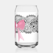 roze strik stijl blikvorm glas (Achterkant)