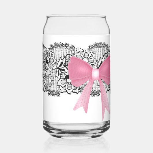 roze strik stijl blikvorm glas (Links)