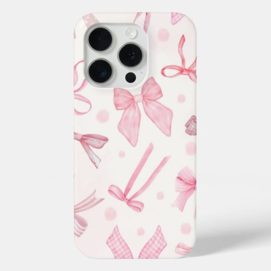 Roze strik telefoonhoesje Case-Mate iPhone case (Achterkant)