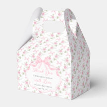 Roze Strik Toile De Jouy Meisje Baby Shower