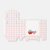 Roze strik van Apple op eerste verjaardag Bedankdoosjes (Uitgevouwen)