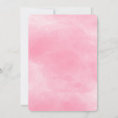 Roze Strik Verjaardag Waterverf Kaart (Achterkant)