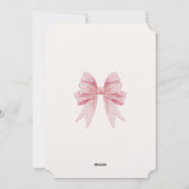 Roze Strik Verjaardags Kaart (Achterkant)