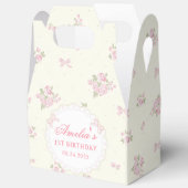 Roze strik verjaardagsfavorietdozen in coquette-st bedankdoosjes (Open)