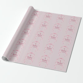 Roze Strik Verleidelijke Verjaardag Cadeaupapier