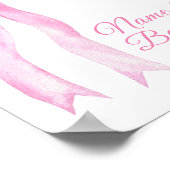 Roze strik - verzin een naam voor babyvoedsel poster (Hoek)