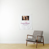 Roze strik viert 50 jaar trouwdag  wandkleed (In situ)