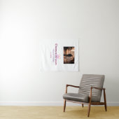 Roze strik viert 50 jaar trouwdag  wandkleed (In Situ (horizontaal))