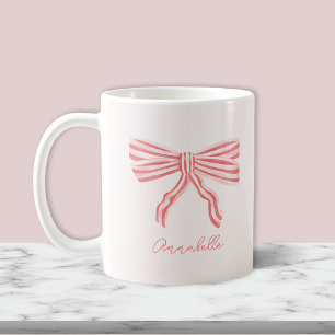 Roze Strik & voornaam Koffiemok