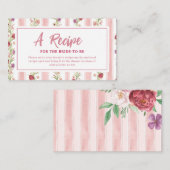  roze strik Vrijgezellenfeest Deel A Recept Informatiekaartje (Voorkant / Achterkant)