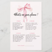 Roze strik wat op je telefoon Vrijgezellenfeest sp (Voorkant)