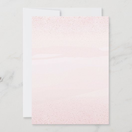 Roze strik Waterverf 1e verjaardag Kaart (Achterkant)