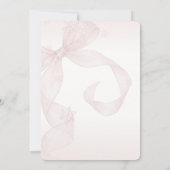 Roze Strik Winter Dertig Verjaardag Meisjes Feestj Kaart (Achterkant)