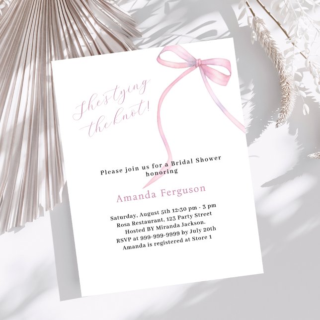 Roze strik Ze bindt het knoop Vrijgezellenfeest (Creator heeft geüpload)