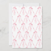 Roze strik Ze bindt het knoop Vrijgezellenfeest Kaart (Achterkant)