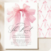 Roze strik Ze bindt het knoop Vrijgezellenfeest Kaart