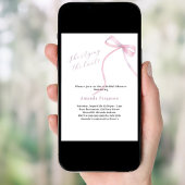 Roze strik Ze bindt het knoop Vrijgezellenfeest Kaart