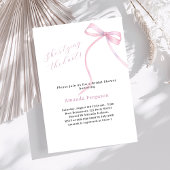 Roze strik Ze bindt het knoop Vrijgezellenfeest Kaart