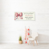 Roze strik Ze gaat trouwen Bruidsfeest Spandoek (Insitu)