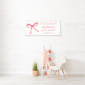 Roze strik Ze gaat trouwen Bruidsfeest Spandoek (Insitu)
