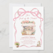 Roze strik Ze is vers van het Vrijgezellenfeest va Kaart (Voorkant)