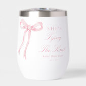 Roze strik ze knoopt de knoop bruids douche gunste (Voorkant)