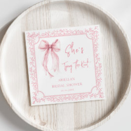 Roze Strik Ze Knoopt De Knoop Bruidsfeest Servet